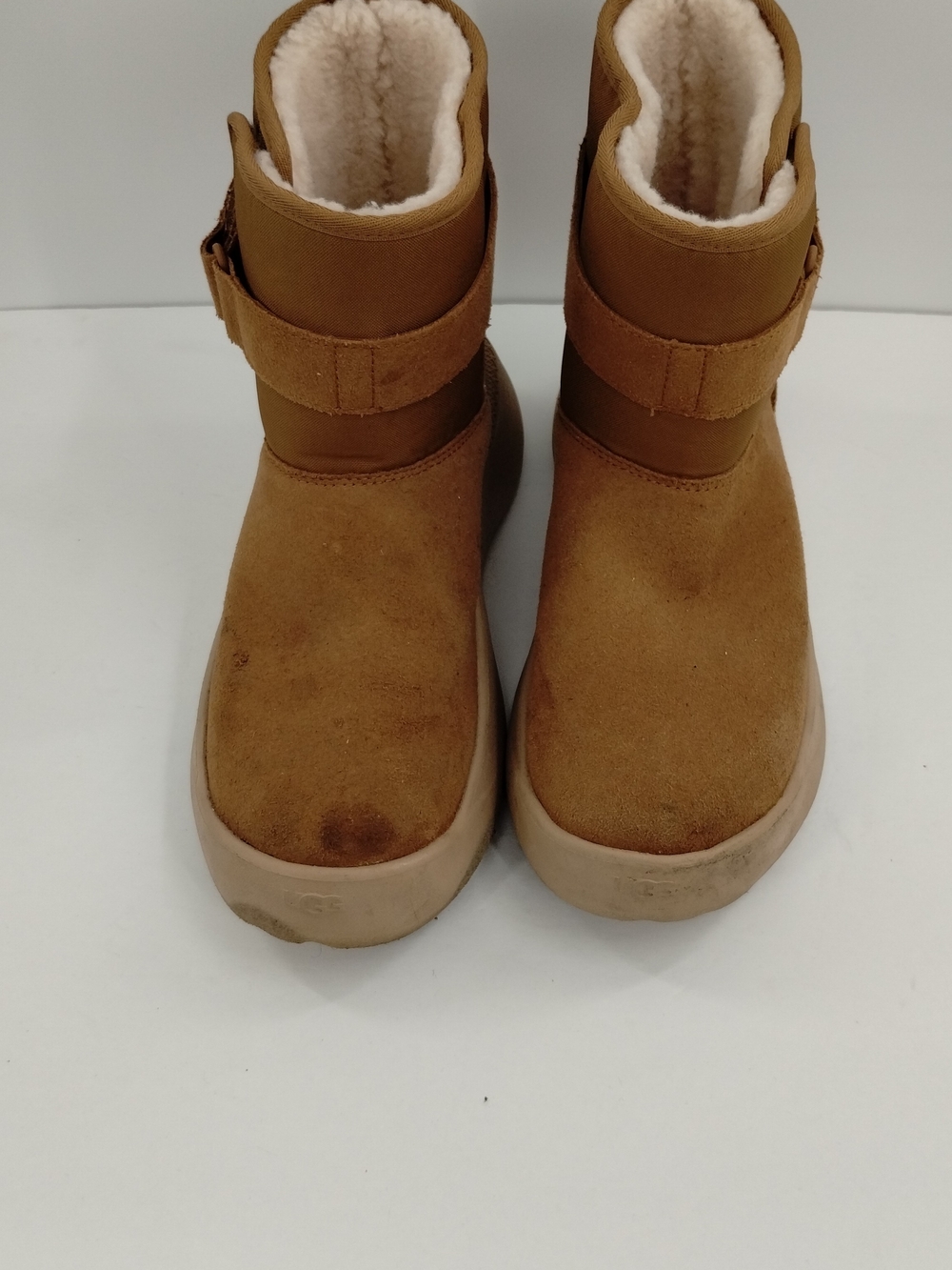 UGG Mini Bailey Logo Strap Brown Winter Boots
